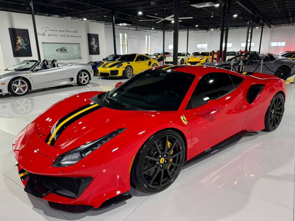 2020 Ferrari 488 Pista Rosso Scuderia paint, painted livrea,carbon wheels,JBL audio,carbon racing seats AND MUCH MORE!!! Fort Lauderdale FL