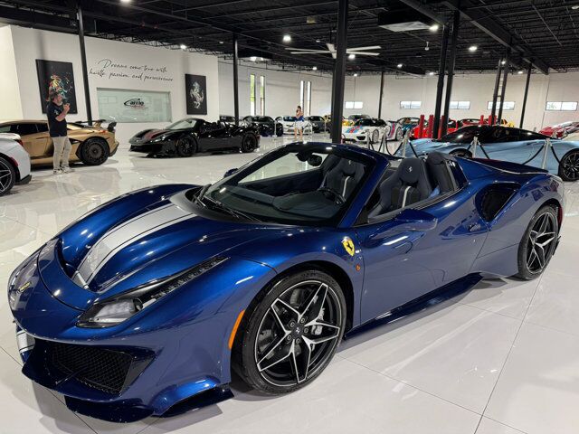 2020 Ferrari 488 Pista Spider Blu Tour De France paint, Livrea Argento Nurburgring, carbon racing seats AND MUCH MORE!!! Fort Lauderdale FL
