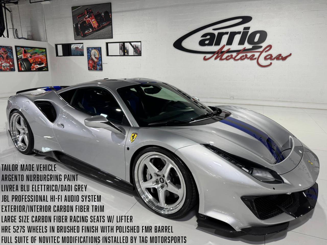 2020 Ferrari 488 Pista TAILOR MADE! 1 OF 1! TOO MANY OPTIONS TO LIST! $100K in Novitec upgrades! HRE wheels AND MORE!!! Fort Lauderdale FL