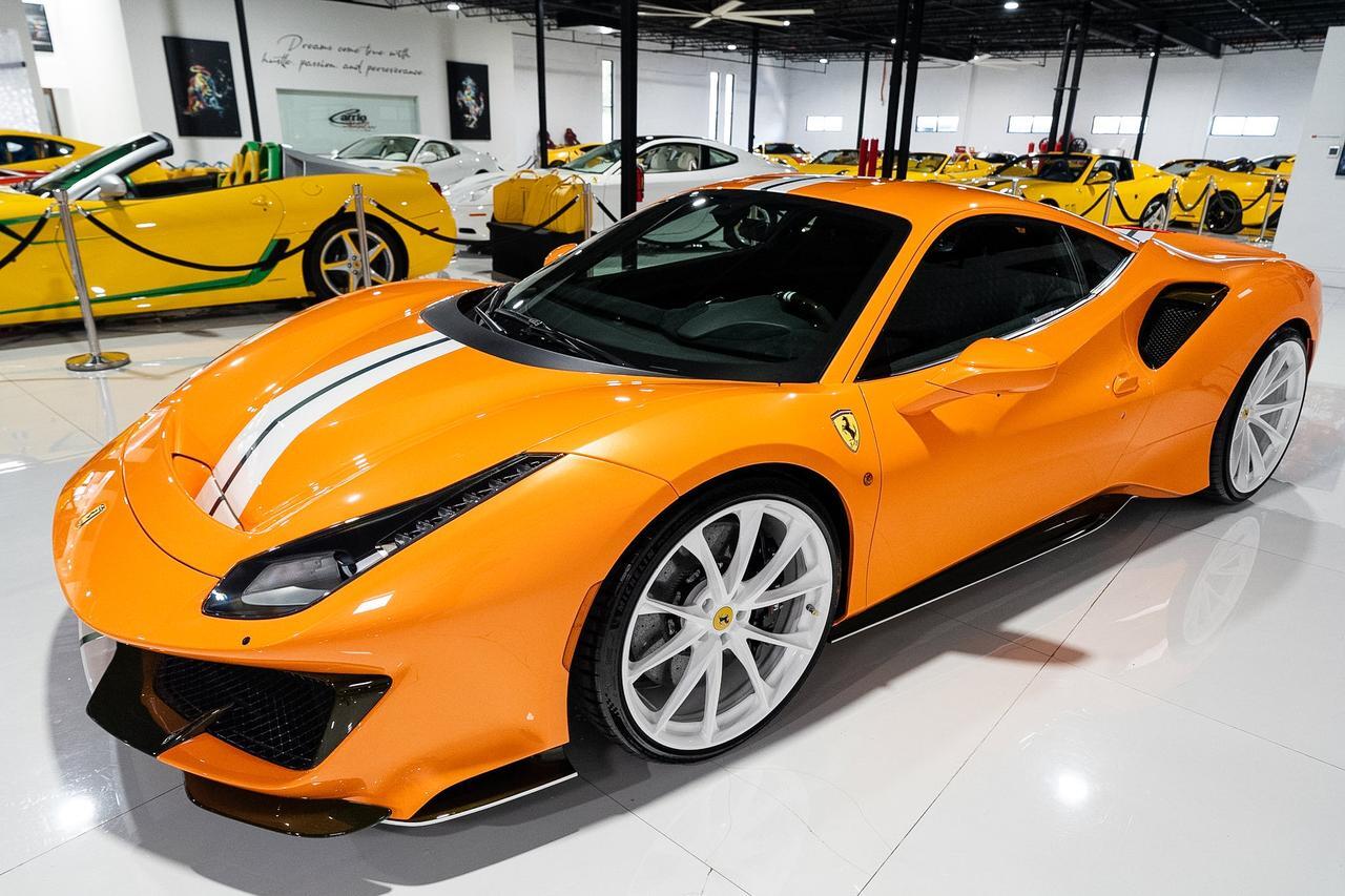 2020 Ferrari 488 Pista TAILOR MADE! Arancio Borealis paint,Extra-Range interior,integrated audio,carbon seats AND MORE!!