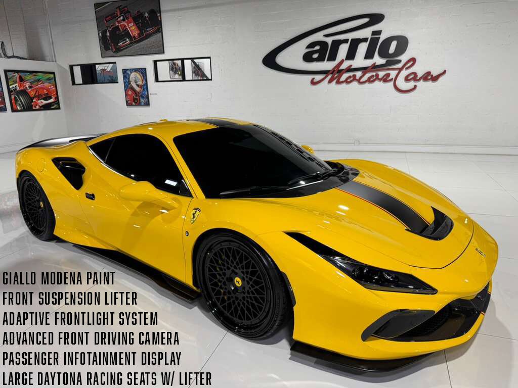 2020 Ferrari F8 Tributo Giallo Modena paint, front lifter, Daytona seats w/lifter, passenger display & MUCH MORE!!