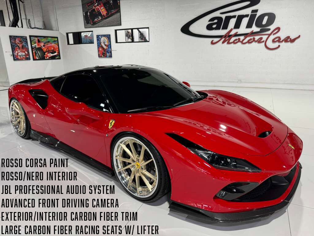 2020 Ferrari F8 Tributo Rosso Corsa paint, suspension lifter, front camera, racing seats, carbon galore AND MUCH MORE!!! Fort Lauderdale FL