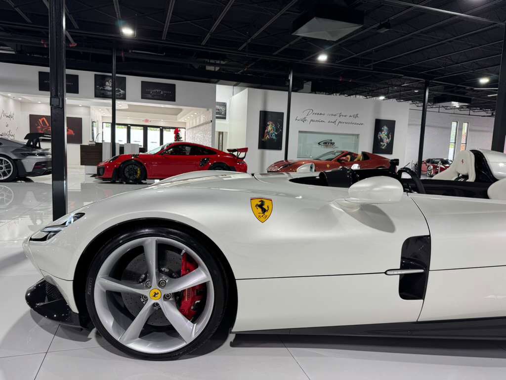 2020 Ferrari Monza SP2 DELIVERY MILE TAILOR MADE CAR! Bianco Italia paint,Poltrona Frau interior,GT1 racing seats & MORE!!! Fort Lauderdale FL