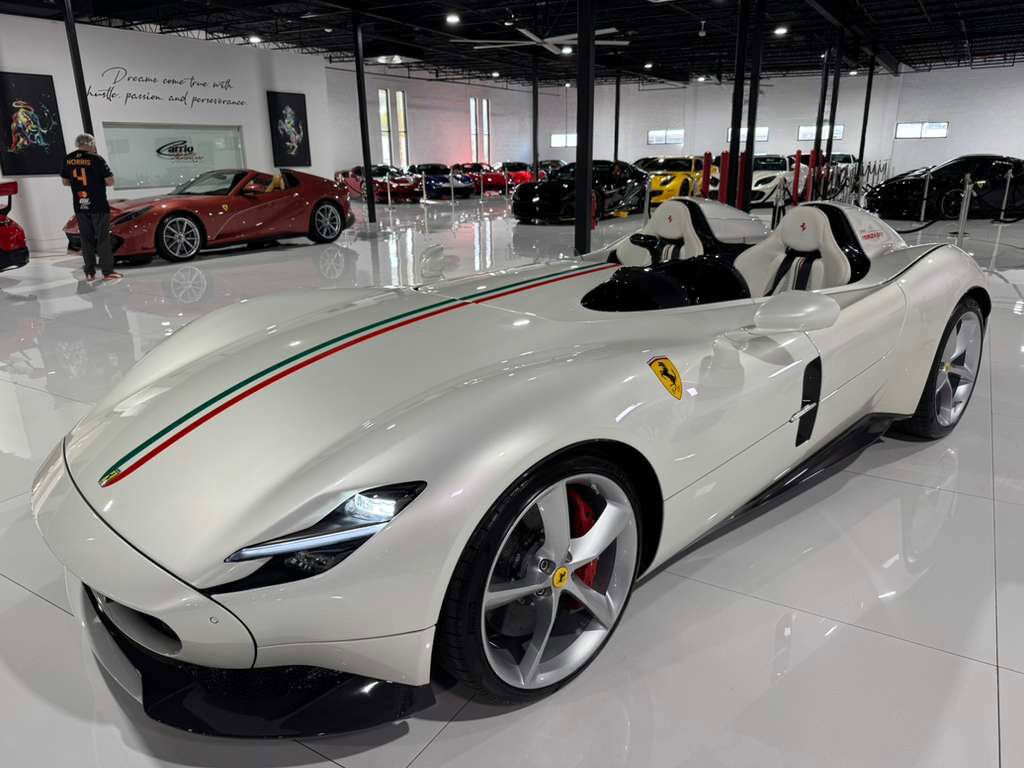 2020 Ferrari Monza SP2 DELIVERY MILE TAILOR MADE CAR! Bianco Italia paint,Poltrona Frau interior,GT1 racing seats & MORE!!!