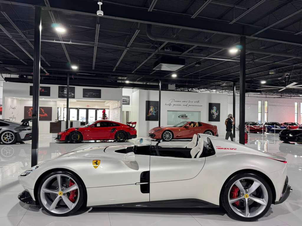 2020 Ferrari Monza SP2 DELIVERY MILE TAILOR MADE CAR! Bianco Italia paint,Poltrona Frau interior,GT1 racing seats & MORE!!! Fort Lauderdale FL
