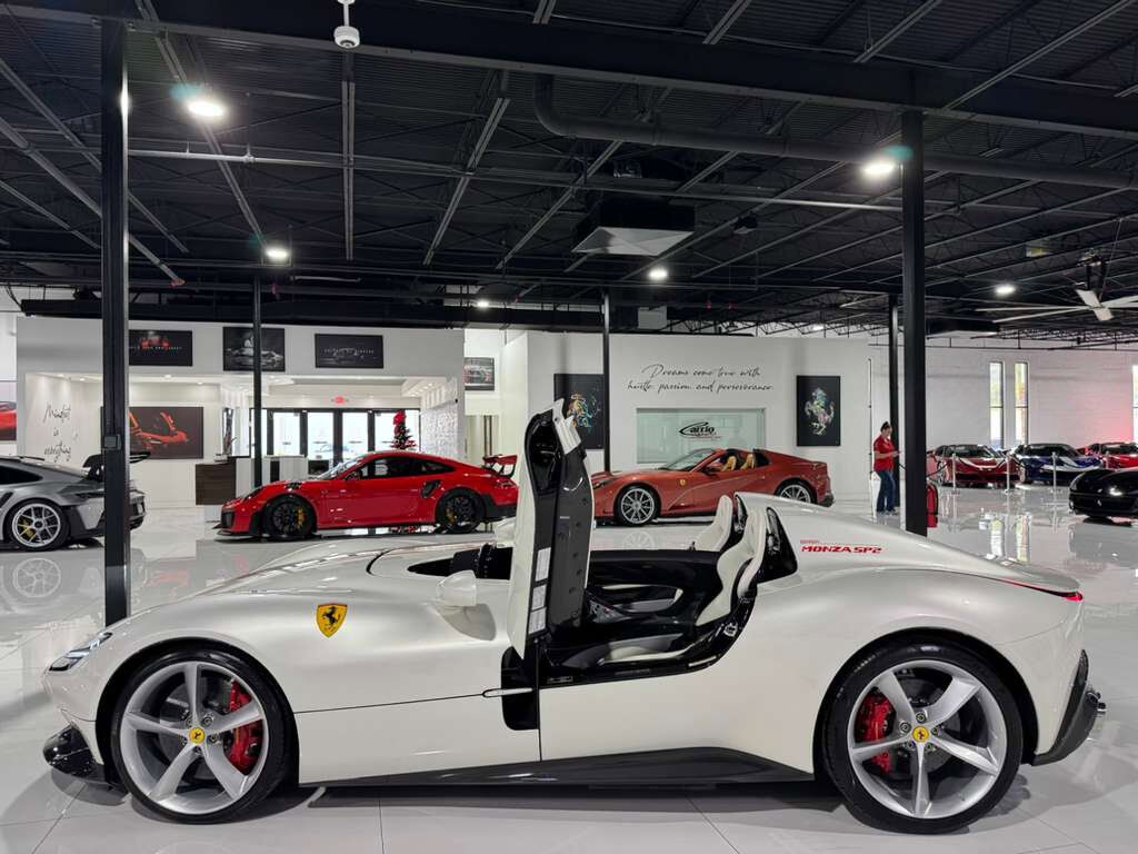2020 Ferrari Monza SP2 DELIVERY MILE TAILOR MADE CAR! Bianco Italia paint,Poltrona Frau interior,GT1 racing seats & MORE!!! Fort Lauderdale FL