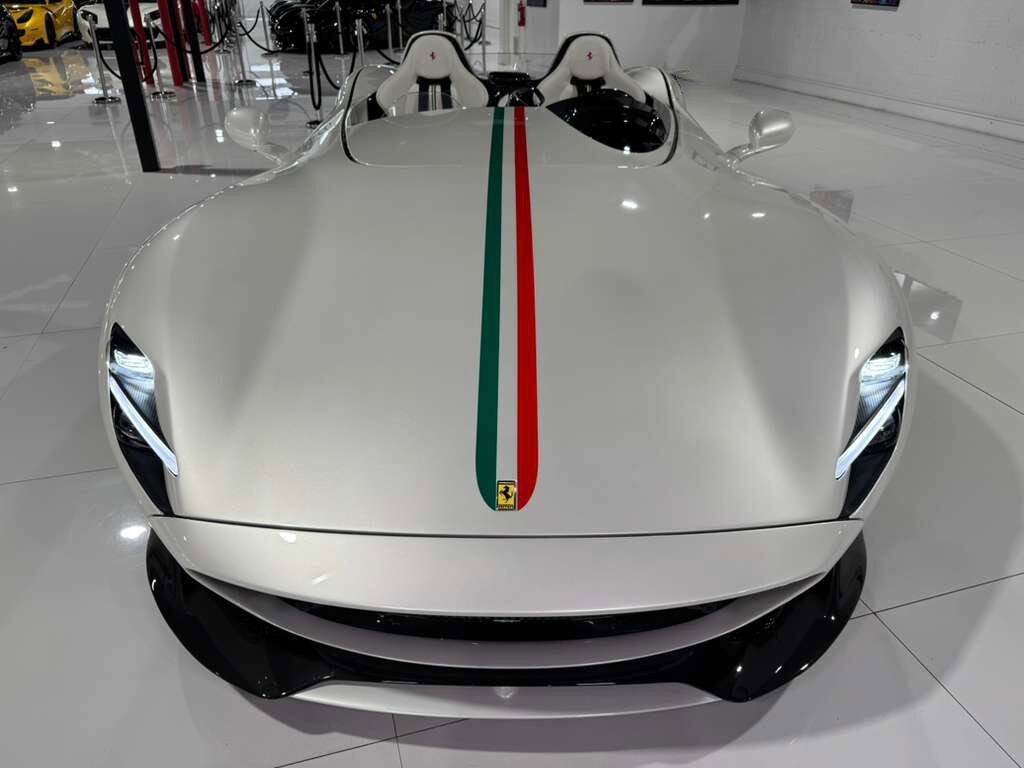2020 Ferrari Monza SP2 DELIVERY MILE TAILOR MADE CAR! Bianco Italia paint,Poltrona Frau interior,GT1 racing seats & MORE!!!