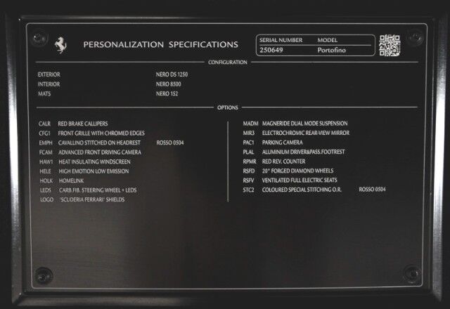 2020 Ferrari Portofino *1-OWNER* *BIG OPTION LIST* *MAGNERIDE* *VENTILATED SEATS* *CARBON STEERING WHEEL+LEDs* *FORGED WHEELS* San Diego CA