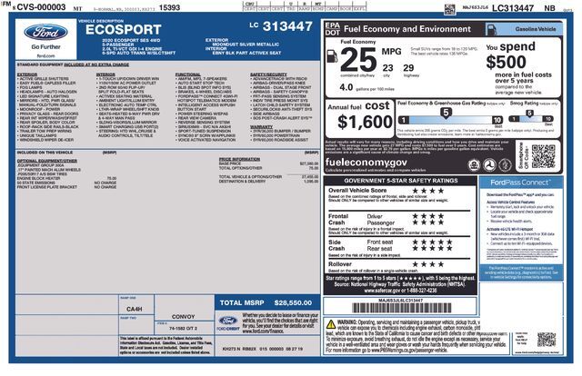 2020 Ford EcoSport SES Raleigh NC