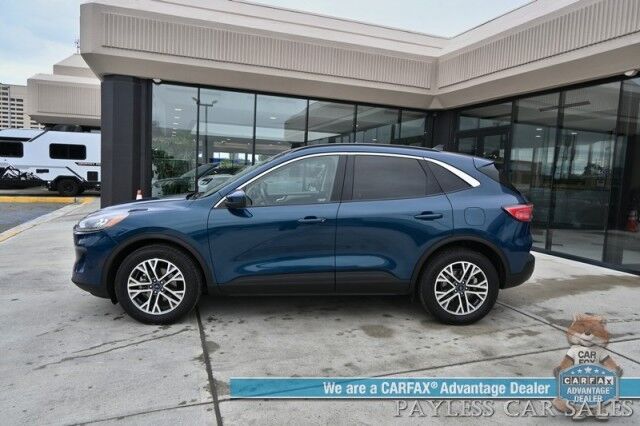 2020 Ford Escape SEL / AWD / Auto Start / Power & Heated Leather Seats / Heated Steering Wheel / NAV / Sunroof / Adaptive Cruise Control / Lane Departure & Blind Spot Alert / Apple CarPlay & Android Auto / Back Up Camera / 1-Owner Anchorage AK