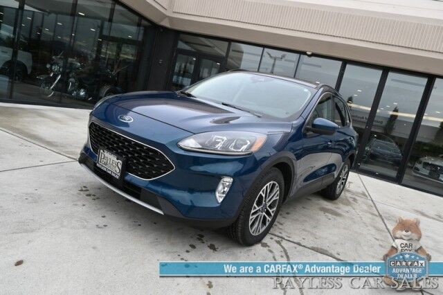 2020 Ford Escape SEL / AWD / Auto Start / Power & Heated Leather Seats / Heated Steering Wheel / NAV / Sunroof / Adaptive Cruise Control / Lane Departure & Blind Spot Alert / Apple CarPlay & Android Auto / Back Up Camera / 1-Owner Anchorage AK