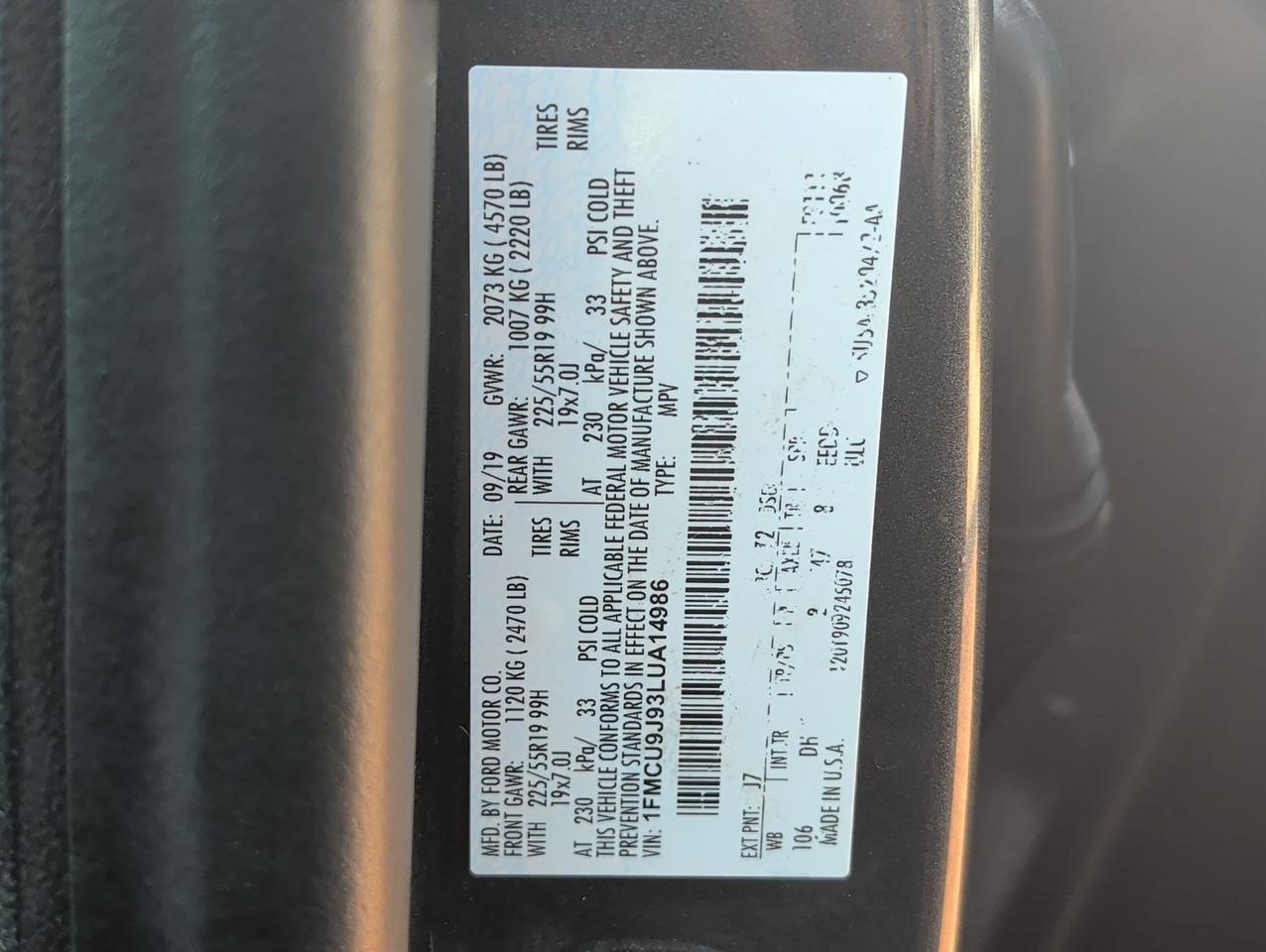 2020 Ford Escape Titanium San Juan TX