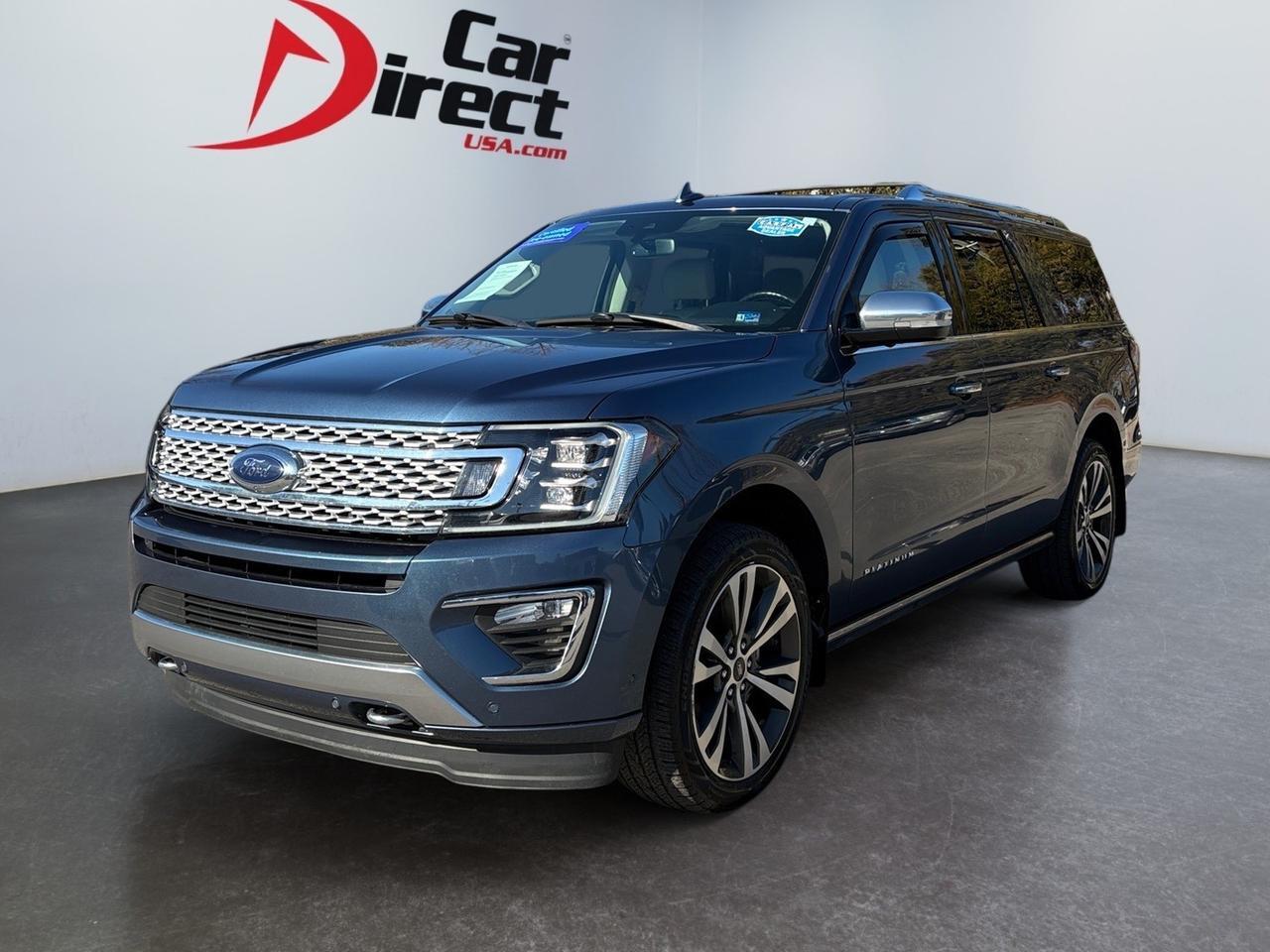 2020 Ford Expedition Max Platinum, HANDS-FREE LIFTGATE, PANORAMIC MOONROOF, POWER RUNNING BOARDS, POWER 3RD ROW SEATING. HEATED STEERING WHEEL & SEATS, 360 BACKUP CAMERA, LOW MILES, CLEAN CARFAX, MAXIMIZE YOUR RIDE!