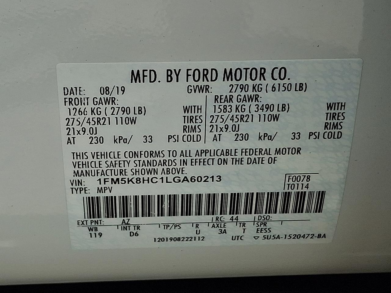 2020 Ford Explorer Platinum Vineland NJ