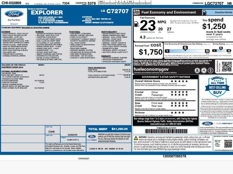 2020 Ford Explorer XLT 4WD