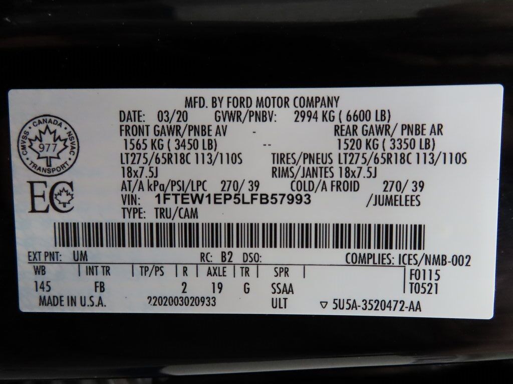 2020 Ford F-150 4x4 SuperCrew XLT Fond du Lac WI