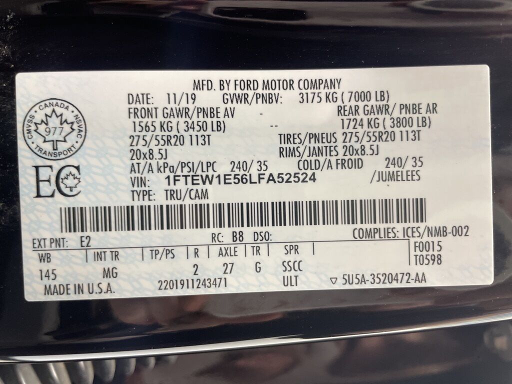 2020 Ford F-150 4x4 SuperCrew XLT Minocqua WI