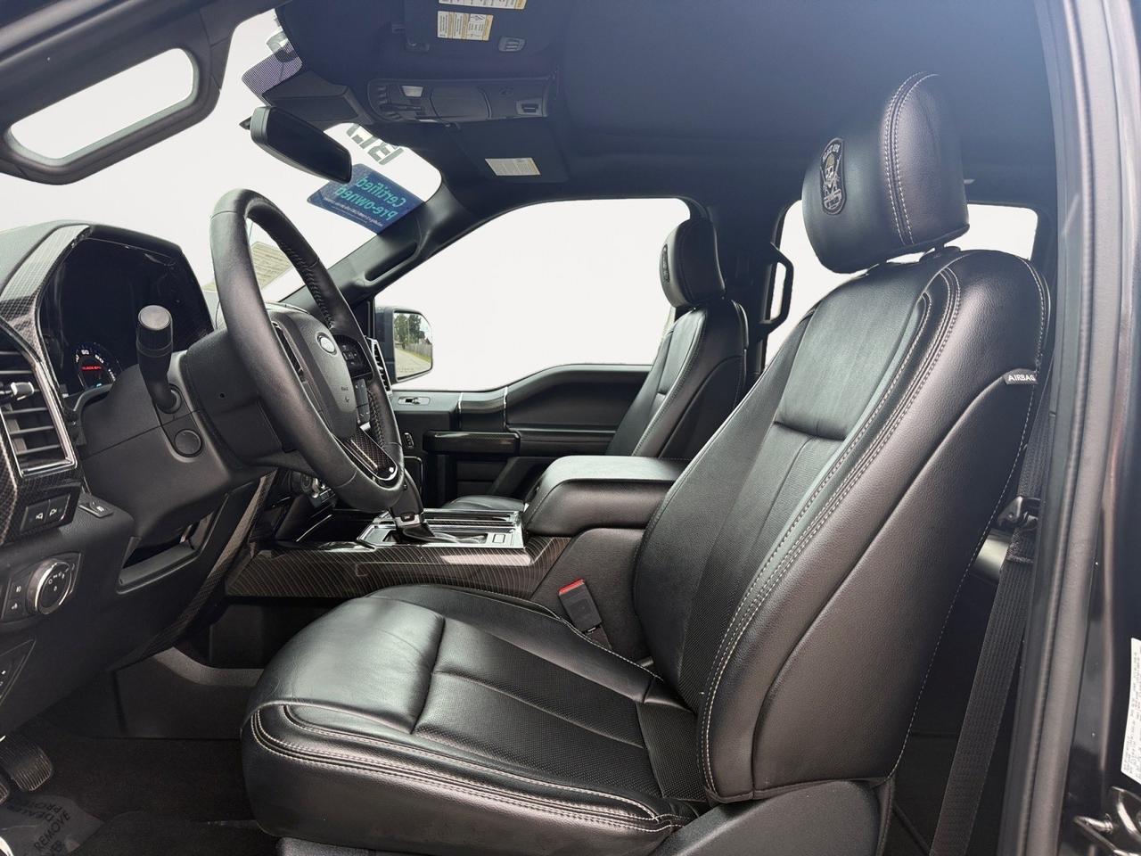 2020 Ford F-150 LARIAT WITH BLACK OPS PKG, HEATED/VENTILATED SEATS, HEATED REAR SEATS, APPLE CARPLAY/ANDROID AUTO, BACKUP CAMERA, POWER SLIDING REAR WINDOW, B&O SPEAKERS, MOONROOF, POWER RUNNING BOARDS, TONNEAU COVER, POWER MIRRORS, ONLY 1 OWNER, CLEAN CARFAX!