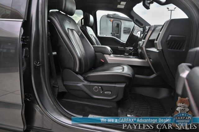 2020 Ford F-150 Platinum / 4X4 / Crew Cab / Auto Start / FX4 Off Road & Technology Pkg / Heated & Cooled Massaging Leather Seats / NAV / Panoramic Sunroof / B&O Speakers / Power Running Boards / Tonneau Cover / Tow Pkg / Only 59k Miles Anchorage AK