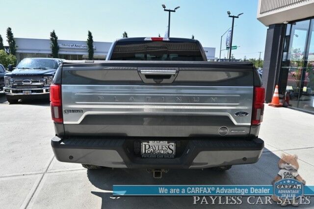 2020 Ford F-150 Platinum / 4X4 / Crew Cab / Auto Start / FX4 Off Road & Technology Pkg / Heated & Cooled Massaging Leather Seats / NAV / Panoramic Sunroof / B&O Speakers / Power Running Boards / Tonneau Cover / Tow Pkg / Only 59k Miles Anchorage AK