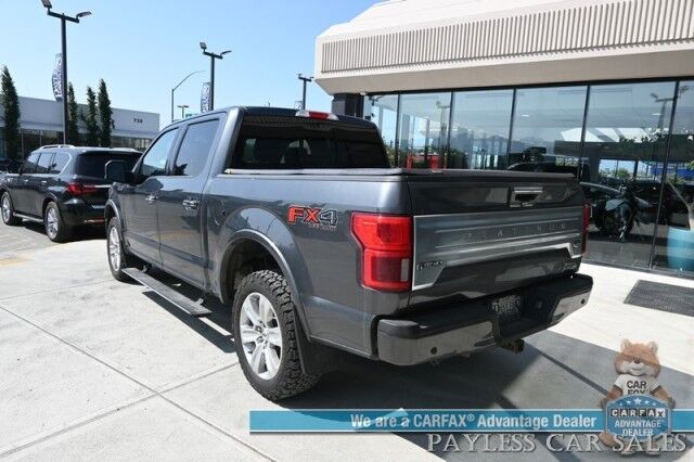 2020 Ford F-150 Platinum / 4X4 / Crew Cab / Auto Start / FX4 Off Road & Technology Pkg / Heated & Cooled Massaging Leather Seats / NAV / Panoramic Sunroof / B&O Speakers / Power Running Boards / Tonneau Cover / Tow Pkg / Only 59k Miles Anchorage AK