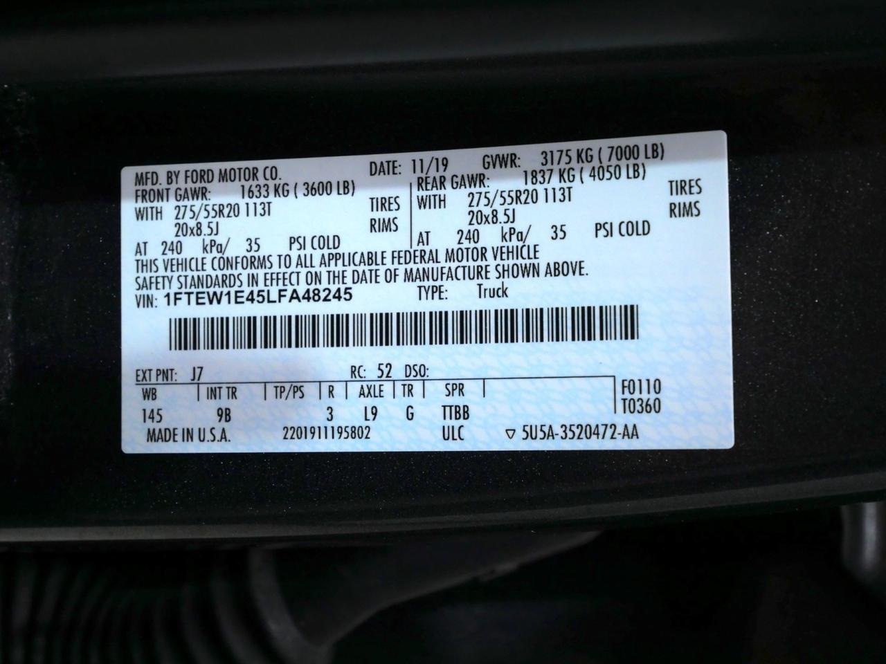 2020 Ford F-150 Platinum FX4 3.5L EcoBoost 4x4 Mansfield TX