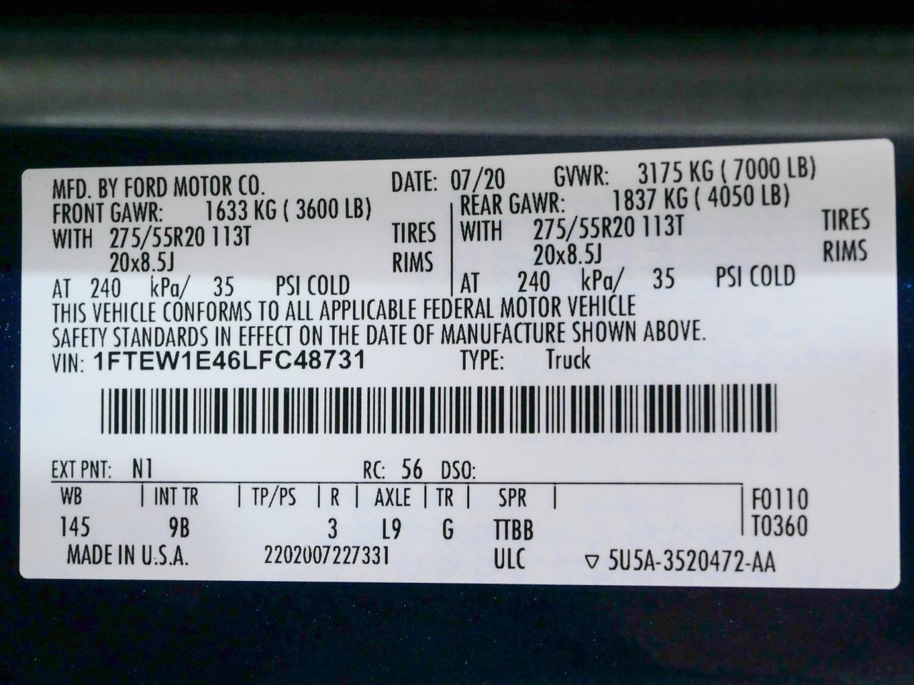 2020 Ford F-150 Platinum FX4 3.5L EcoBoost 4x4 Mansfield TX