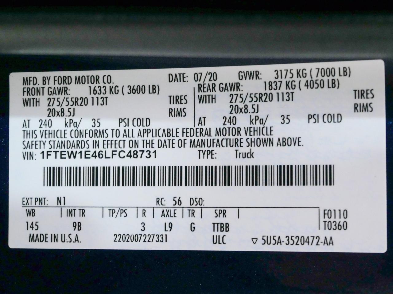 2020 Ford F-150 Platinum FX4 3.5L EcoBoost 4x4 Mansfield TX