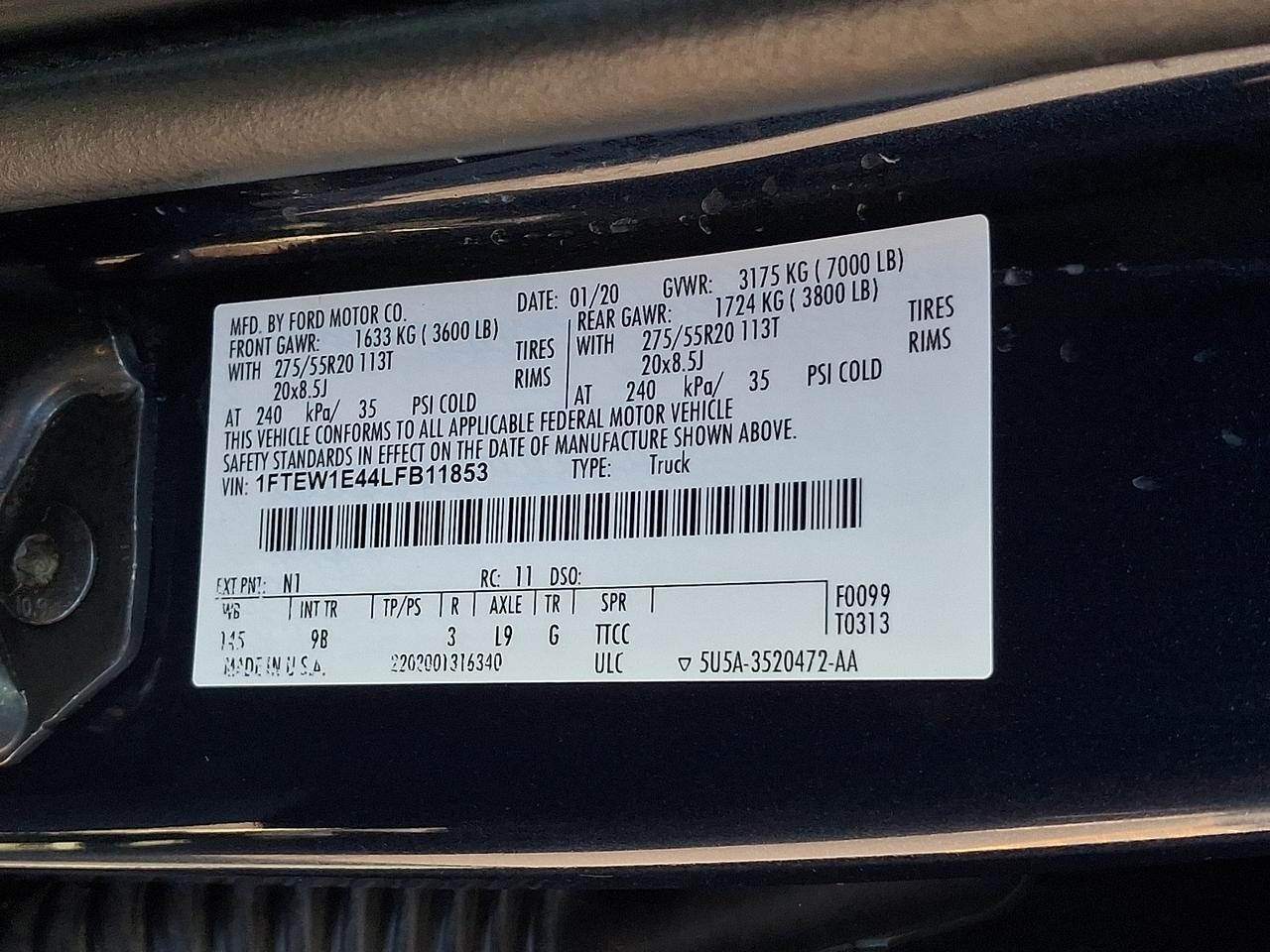2020 Ford F-150 Platinum Vineland NJ