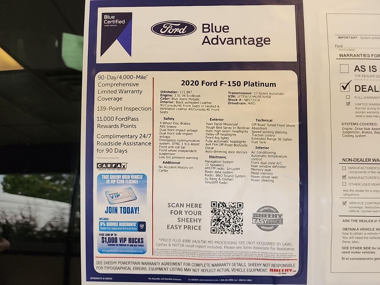 2020 Ford F-150 Platinum Richmond VA