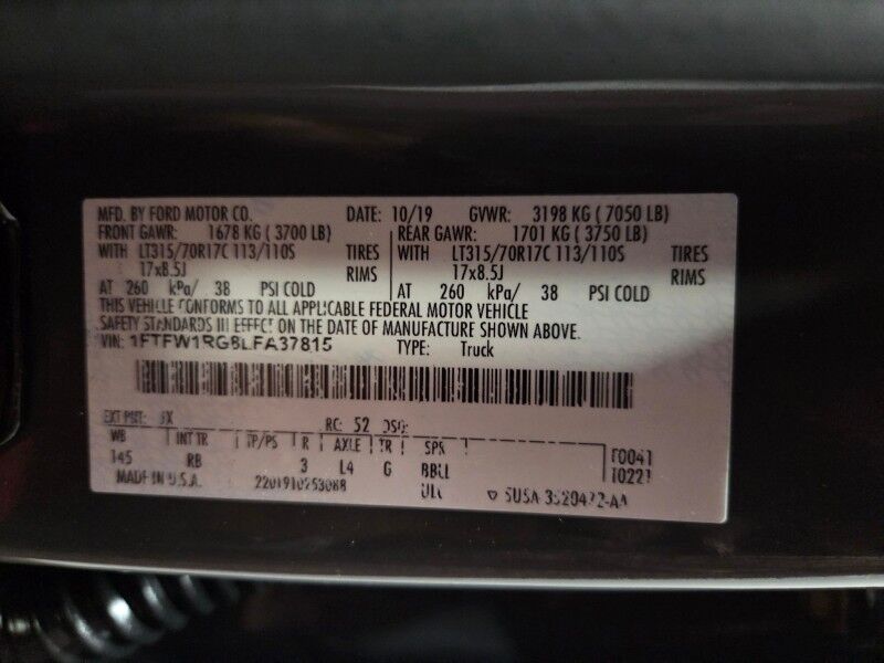 2020 Ford F-150 Raptor 4WD 3.5L Ecoboost High Output Sunroof Camera FREE WARRANTY Arlington TX