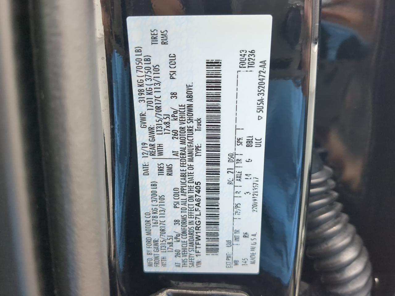 2020 Ford F-150 Raptor Winder GA