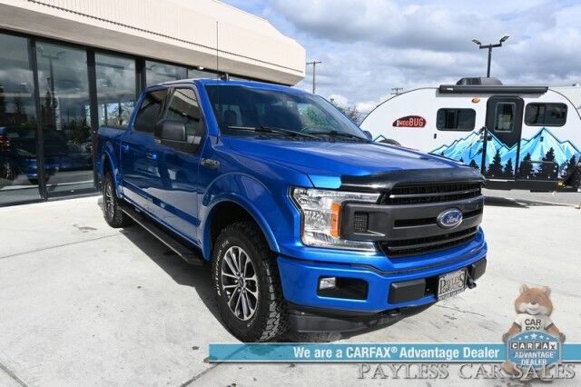 2020 Ford F-150 XLT / 4X4 / Sports Appearance Pkg / Crew Cab / Auto Start / Power & Heated Cloth Seats / Navigation / Apple CarPlay & Android Auto / Running Boards / Block Heater / Bed Liner / Tow Pkg / 1-Owner Anchorage AK