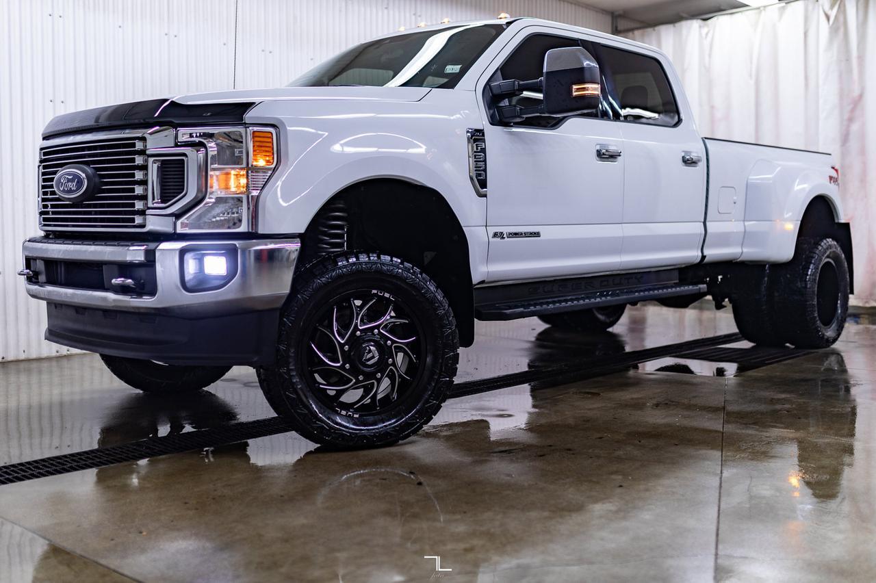 2020 Ford F-350 4x4 Crew Cab XLT FX4 Dually Diesel Leather 6" Lift Red Deer AB