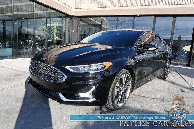 2020 Ford Fusion Titanium / AWD / Auto Start / Heated & Cooled Leather Seats / Heated Steering / Navigation / Sunroof / Adaptive Cruise / Lane Watch & Blind Spot Alert / Apple CarPlay & Android Auto / Back Up Camera / 29 MPG Anchorage AK