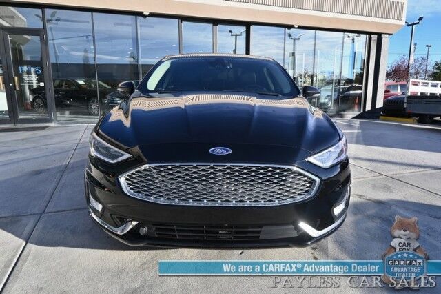 2020 Ford Fusion Titanium / AWD / Auto Start / Heated & Cooled Leather Seats / Heated Steering / Navigation / Sunroof / Adaptive Cruise / Lane Watch & Blind Spot Alert / Apple CarPlay & Android Auto / Back Up Camera / 29 MPG Anchorage AK