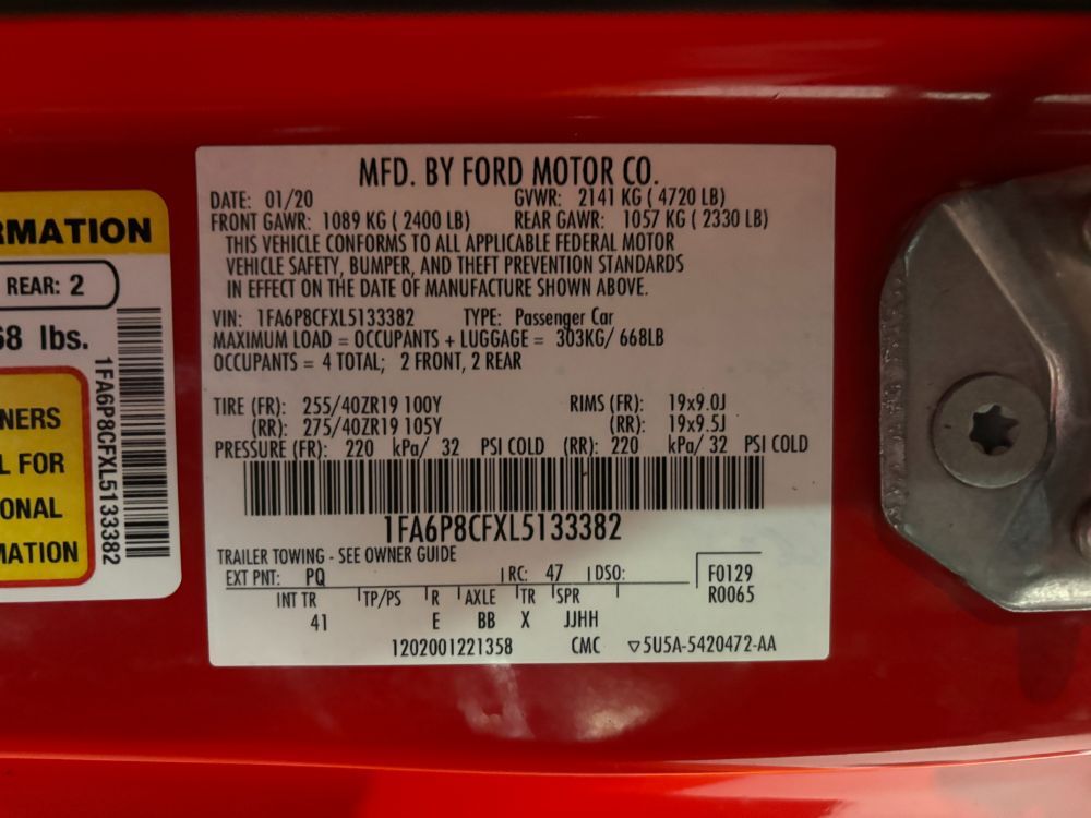 2020 Ford Mustang GT Premium Coupe Franklin OH