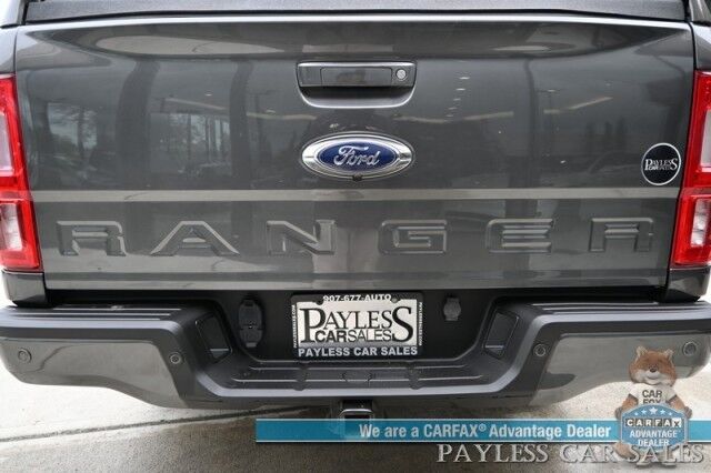 2020 Ford Ranger LARIAT / 4X4 / FX4 & Black Appearance Pkg / Tech Pkg / Auto Start / Heated Leather Seats / Nav / B&O Speakers / Adaptive Cruise / Lane Departure & Blind Spot Alert / Bed Liner / Tow Pkg / ARE Matching Canopy / 1-Owner Anchorage AK