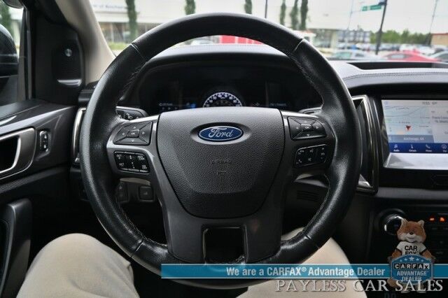 2020 Ford Ranger LARIAT / 4X4 / FX4 & Black Appearance Pkg / Tech Pkg / Auto Start / Heated Leather Seats / Nav / B&O Speakers / Adaptive Cruise / Lane Departure & Blind Spot Alert / Bed Liner / Tow Pkg / ARE Matching Canopy / 1-Owner Anchorage AK