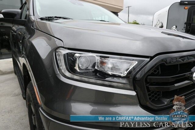 2020 Ford Ranger LARIAT / 4X4 / FX4 & Black Appearance Pkg / Tech Pkg / Auto Start / Heated Leather Seats / Nav / B&O Speakers / Adaptive Cruise / Lane Departure & Blind Spot Alert / Bed Liner / Tow Pkg / ARE Matching Canopy / 1-Owner Anchorage AK