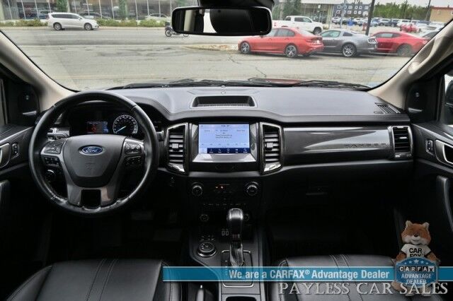 2020 Ford Ranger LARIAT / 4X4 / FX4 & Black Appearance Pkg / Tech Pkg / Auto Start / Heated Leather Seats / Nav / B&O Speakers / Adaptive Cruise / Lane Departure & Blind Spot Alert / Bed Liner / Tow Pkg / ARE Matching Canopy / 1-Owner Anchorage AK