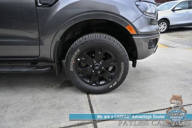 2020 Ford Ranger LARIAT / 4X4 / FX4 & Black Appearance Pkg / Tech Pkg / Auto Start / Heated Leather Seats / Nav / B&O Speakers / Adaptive Cruise / Lane Departure & Blind Spot Alert / Bed Liner / Tow Pkg / ARE Matching Canopy / 1-Owner Anchorage AK