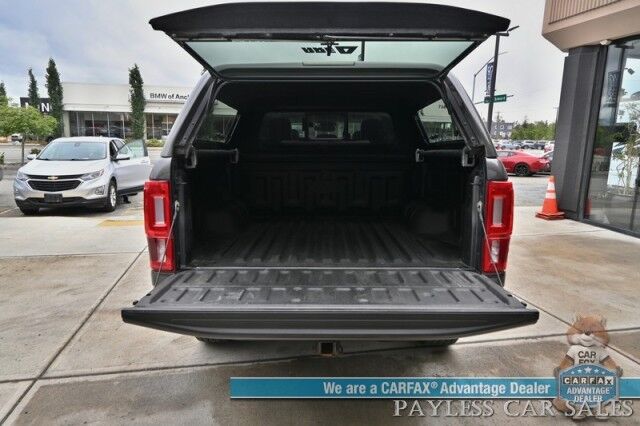 2020 Ford Ranger LARIAT / 4X4 / FX4 & Black Appearance Pkg / Tech Pkg / Auto Start / Heated Leather Seats / Nav / B&O Speakers / Adaptive Cruise / Lane Departure & Blind Spot Alert / Bed Liner / Tow Pkg / ARE Matching Canopy / 1-Owner Anchorage AK