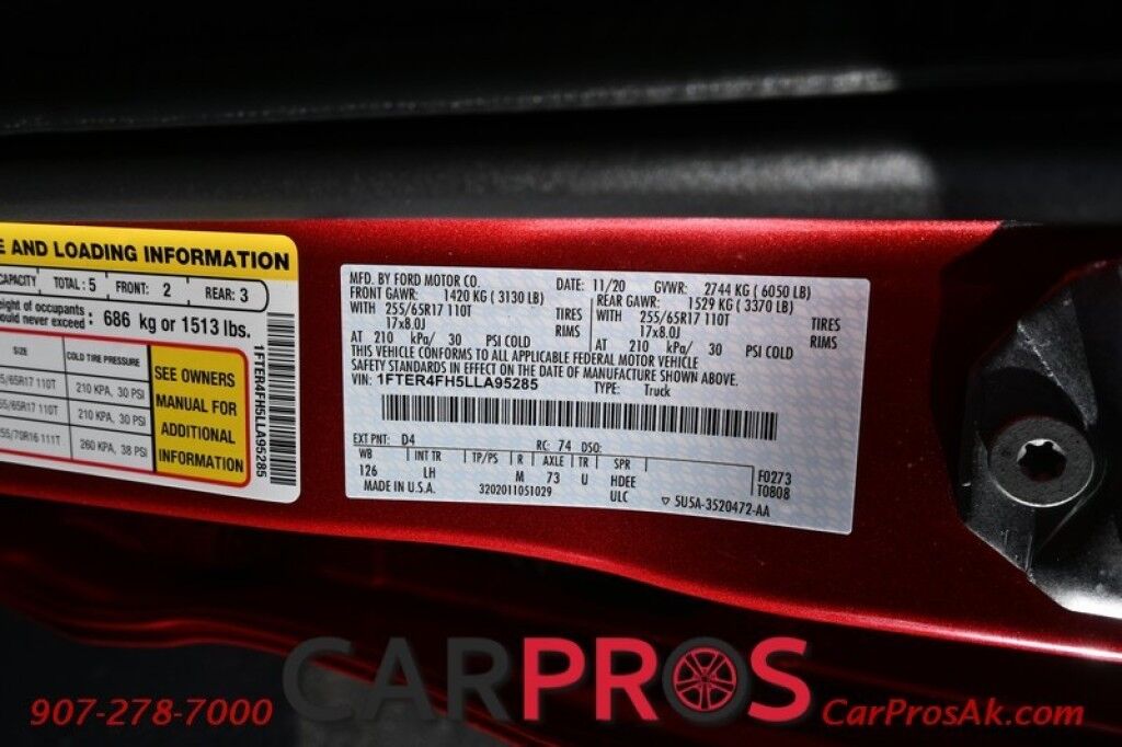 2020 Ford Ranger XLT - 4X4 - Power Windows & Door Locks - Keyless Entry - Bluetooth - Backup Camera - Engine Block Heater - SMARTCAP Topper - Tow Package Anchorage AK