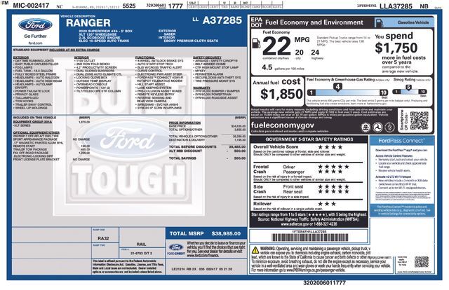 2020 Ford Ranger XLT Raleigh NC