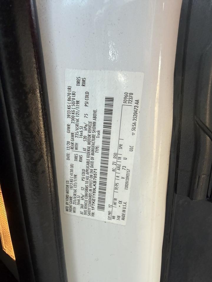 2020 Ford Transit T-150 Low Roof Cargo Van 80k mi's Collinsville OK