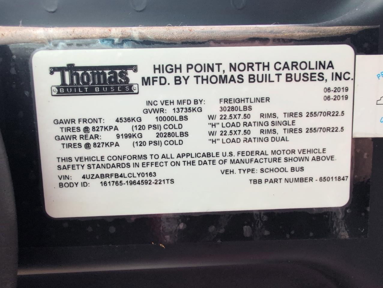 2020 Freightliner Thomas C2 Johnstown NY