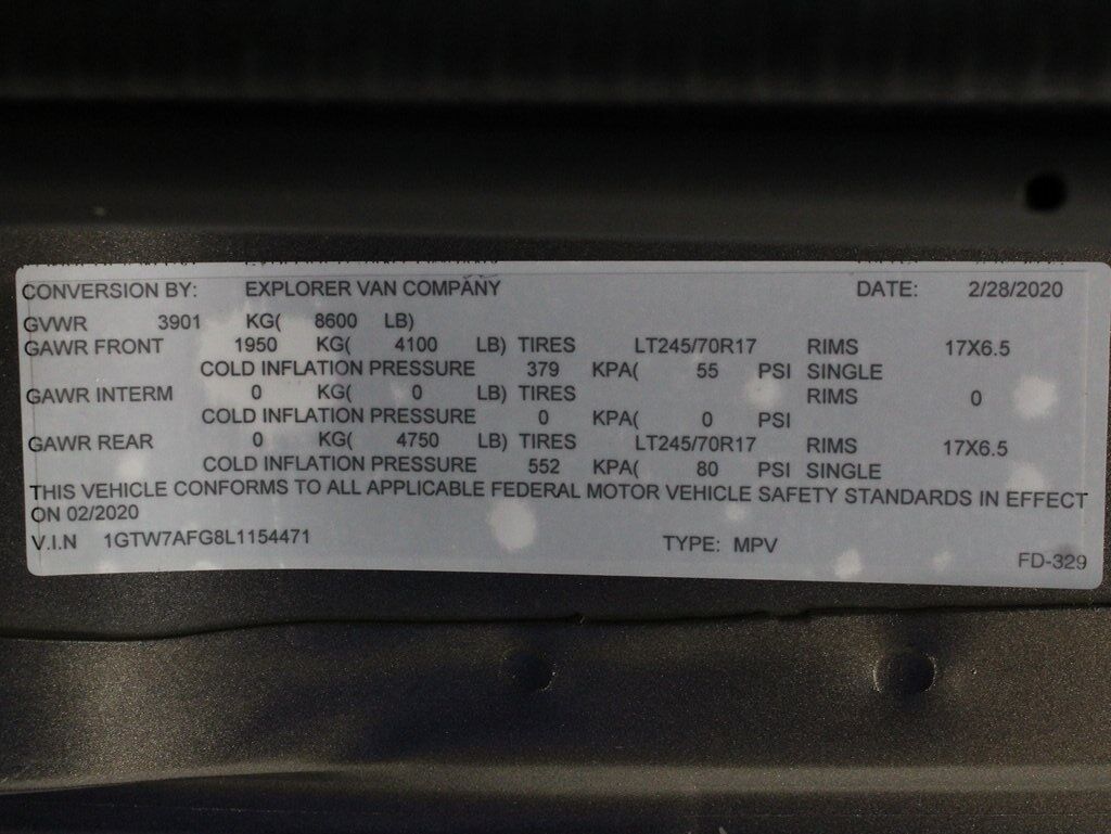 2020 GMC Savana 2500 Explorer Conversion Van RWD 7 Passenger Fond du Lac WI