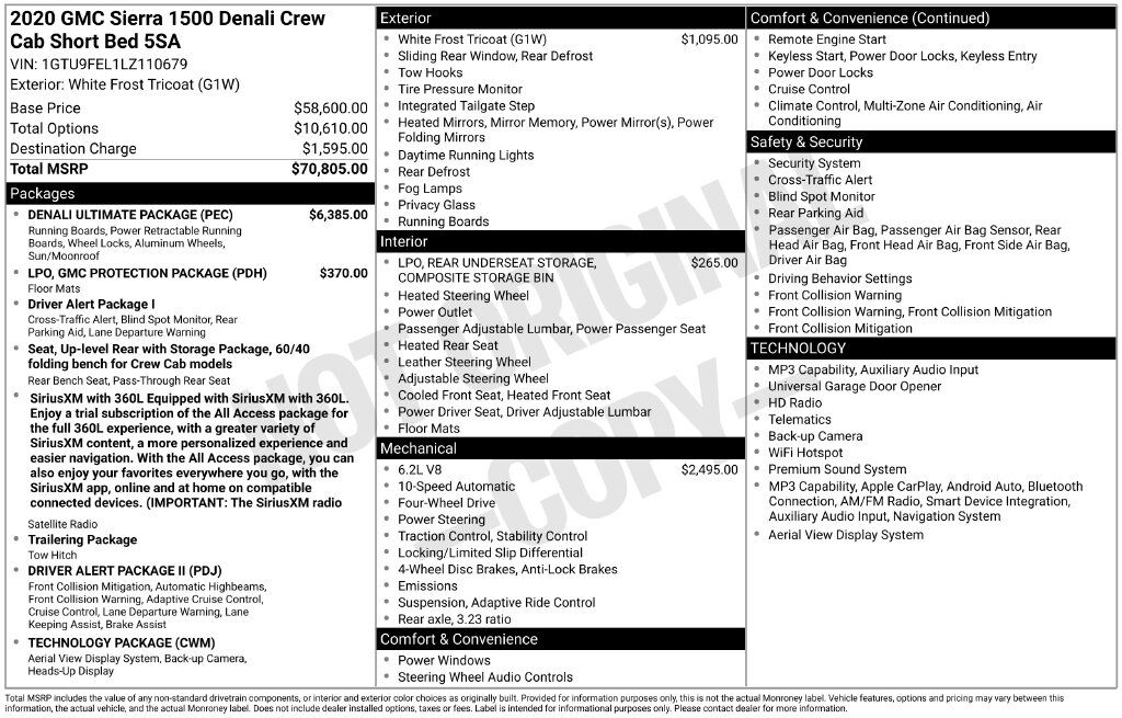 2020 GMC Sierra 1500 Denali