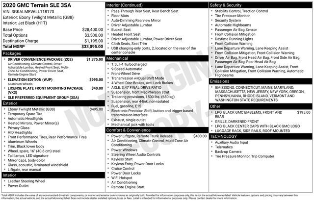 2020 GMC Terrain SLE Raleigh NC